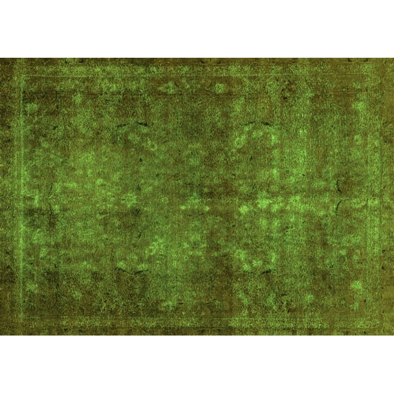 Ahgly Company Indoor Rectangle Abstract Green Modern Area Rugs, 8' x 10'