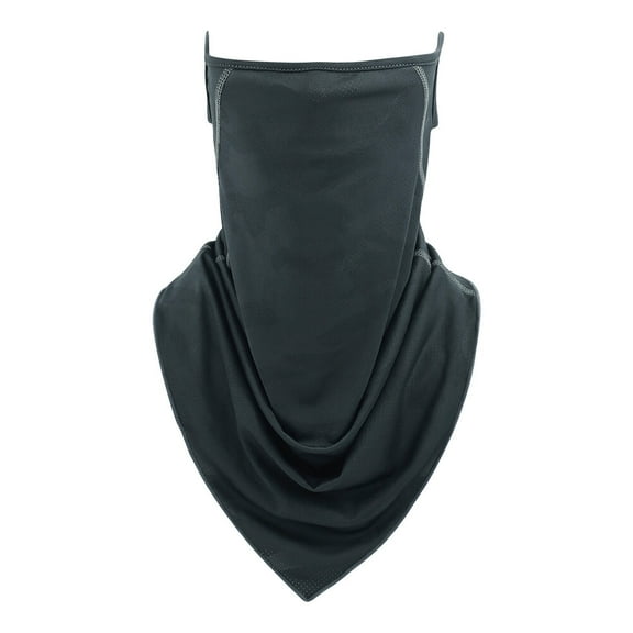 ENFOURCLASS Black Cooling UV Protection Neck Gaiter with Ear Hooks for Outdoor Sports