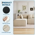 thumbnail image 5 of 106.7"Sectional Sofa, Cloud Modular Sectional Couches W/ Chaise,Polyester Sectional Couches L-Shaped Modern Upholstered Sofa with Deep Seat for Living Room and Bedroom,No Assembly Required, 5 of 8
