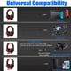 thumbnail image 2 of Bearachild Auriculares para juegos de graves ajustables, consola de juegos de ordenador profesional, sonido envolvente estéreo, auriculares para juegos con Cables de audio/vídeo blanco azul Luz, 2 of 6
