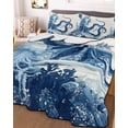 thumbnail image 3 of Quilts Queen Size, Blue Jellyfish Coastal Soft Comforter Bedding Set for Bed, Nautical Octopus Summer Ocean Lightweight Quilted Bedspread with Pillow Cover(2 Pieces) for All Season, 90x96 Inch, 3 of 6