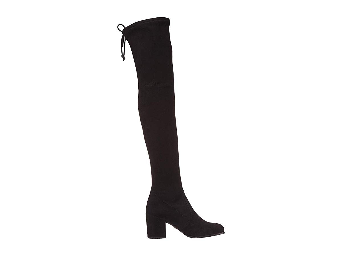 Stuart Weitzman - Stuart Weitzman Tieland Over the Knee Boot Black Suede Stretch - Walmart.com
