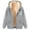 Grey, variant on Meichang Sherpa Hoodie Women with Zipper Hooded Sweatshirt Fleece Lined Jacket Coat Winter Long Sleeve Pockets Warm Outerwear Wine M