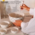 thumbnail image 4 of Thyme & Table 5-Piece Ceramic Mixing Bowl and Measuring Set - Mint Checkered, 4 of 15