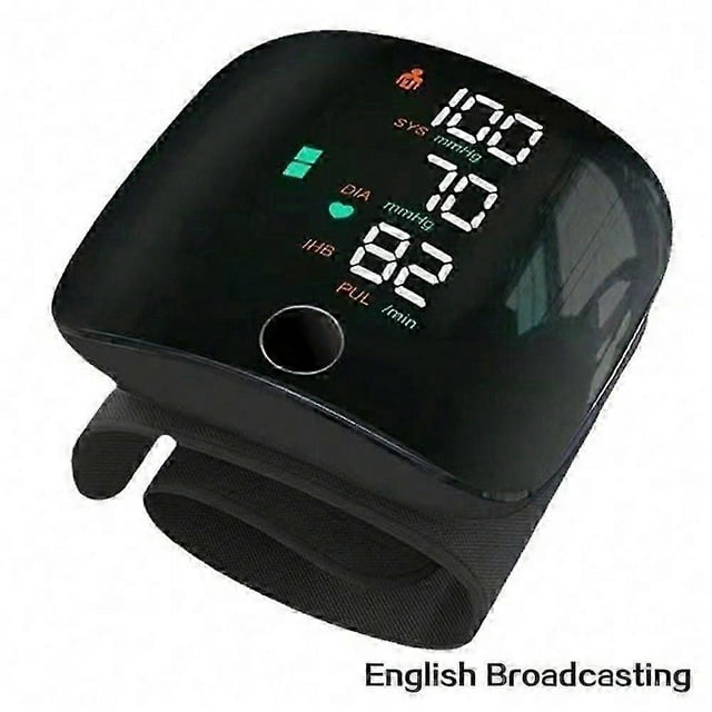 Wrist Blood Pressure Monitors with Large Screen Rechargeable Digital Automatic BP Machine for Home Use Seniors