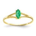 thumbnail image 1 of 10K Yellow Gold Polished Geniune Emerald Birthstone Ring, 1 of 2