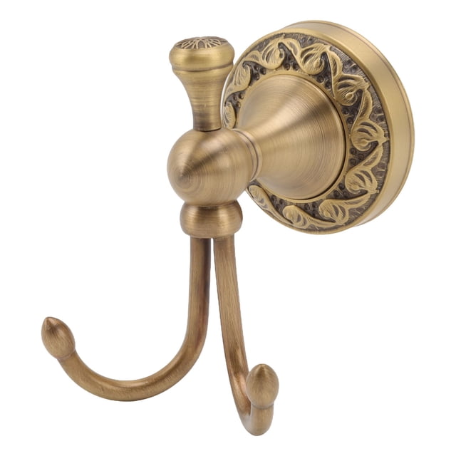 Coat Hook, Robe Hook Double Prong Brass Stainless Steel Delicate Smoothly Appearance For Home