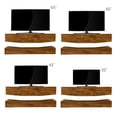 thumbnail image 4 of Wall Mounted TV Stand with LED Lights for 55"TV, Modern Floating Entertainment Center Media Console Table with 3 Drawers and Open Storage Shelves, TV Cabinet for Living Room Bedroom, Walnut, 4 of 9