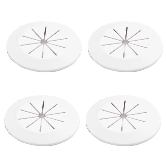 Pack Of 4 Auto Adhesive PVC Cable Hole Covers Cable Management Plate 55mm for Stand Desk Furniture Wire Concealer
