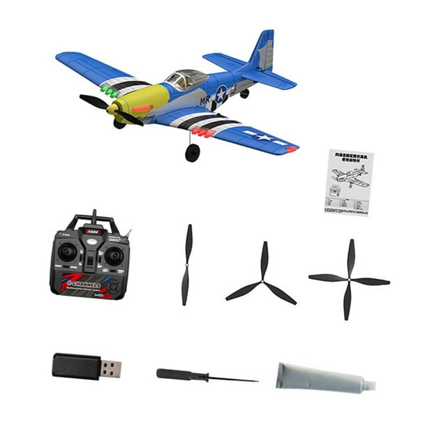 Avión RC Ligero Con Luces LED Y 360° De Vuelo, Fácil De Manejar Para Niños Y Adultos, Incluye Batería