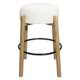 thumbnail image 2 of Natalia Barstool in Mid-century Modern Ivory Boucle Fabric 2-Piece Set, 2 of 7