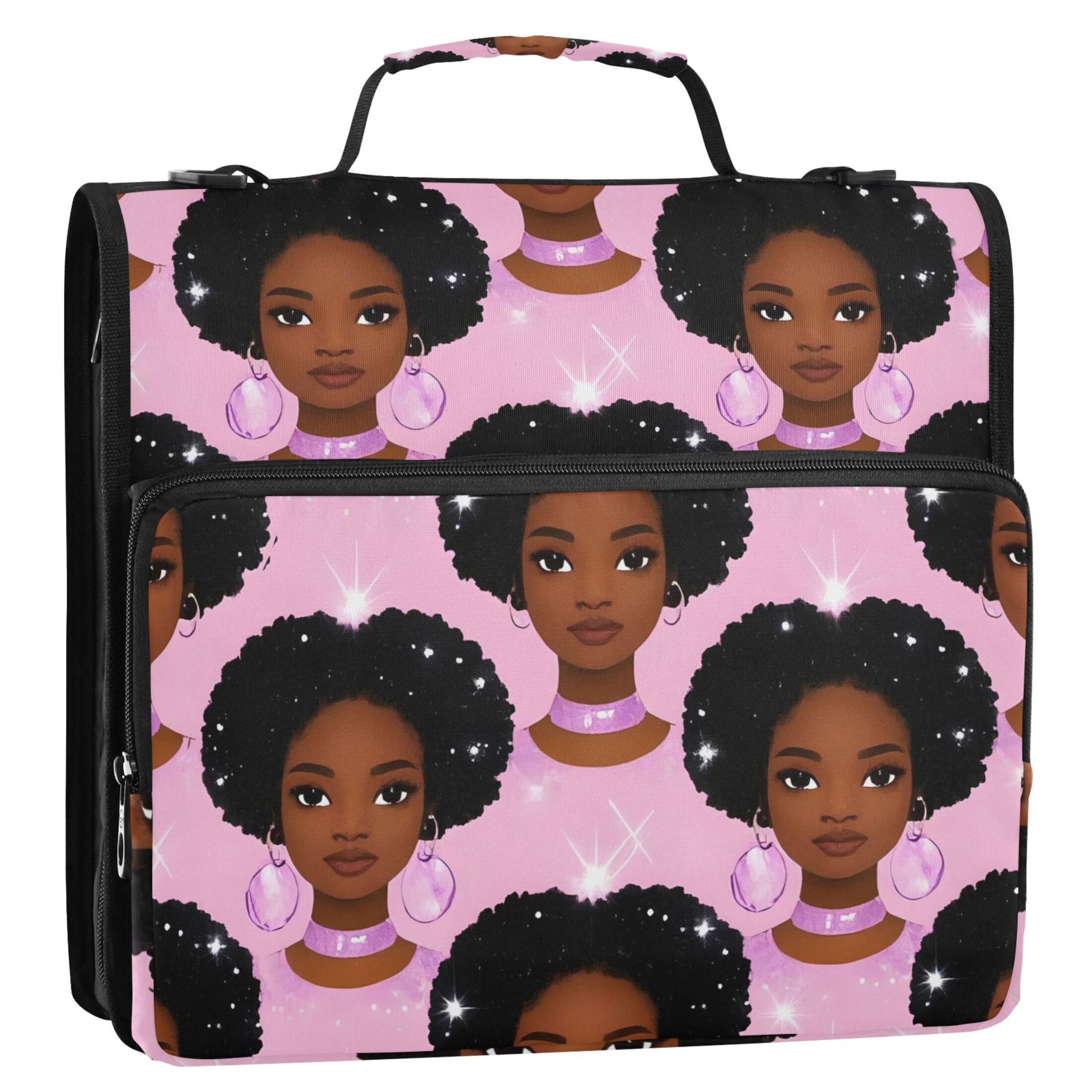 ALAZA Zipper Binder American Pattern 3 Ring Trapper Keeper File Folder Organizer Bag