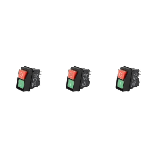 Eigraketly Botón pulsador Interruptor electromagnético a prueba de agua Rendimiento estable Interruptores de seguridad Arrancador de trabajo DKLD/DZ-6 Cuatro Patas 3piezas
