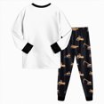 thumbnail image 7 of TOWED22 Toddler Baby Boy Clothes Cute Fall Winter Outfit 6 12 18 24M 3T Letter Print Long Sleeve Sweatshirts and Jogger Pants Set Size:2-3 Y,Color:White, 7 of 7