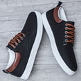 thumbnail image 5 of Men's Casual Sneakers - Slip-Resistant PVC Sole, Breathable Fabric Upper  & Casual Attire - All-Season Comfortable Walking Shoes, Minimalist Style & Cushioned PU Insole - Lace-Up Design for Sports, 5 of 9
