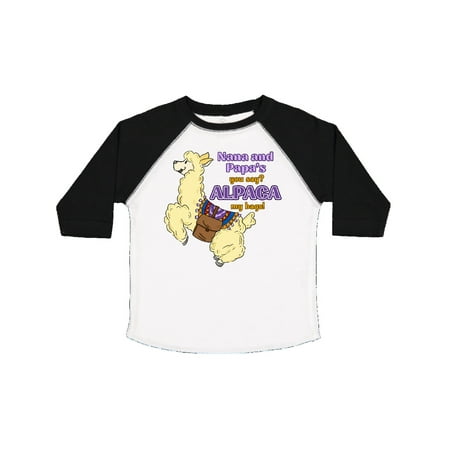 

Inktastic Nana and Papa s You Say ALPACA my Bags with Jumping Alpaca Gift Toddler Boy or Toddler Girl T-Shirt