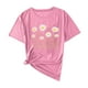 thumbnail image 3 of Camisas de Manga Corta para las Mujeres Moda Casual Impresión Cuello Redondo Suéter Tee Blusas, 3 of 3