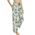thumbnail image 2 of Naloa Lilies Flowers Print Women’s Ultra-Soft Comfy Pajama Lounge Pants with Pockets & Drawstring, 2 of 8