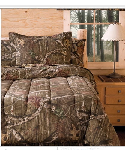 3-5 PC Camouflage Bedding Set Mossy Oak New Break Up Comforter Set & Curtains 