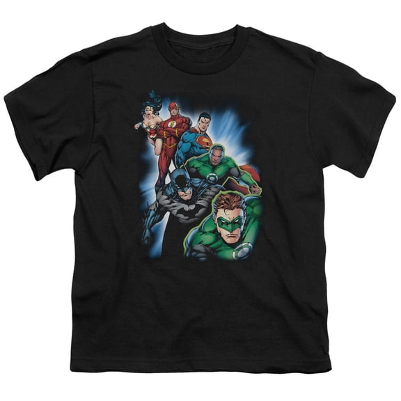 Justice League Of America Men's  Heroes Unite T-shirt Black