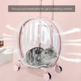 thumbnail image 3 of Wheeled Pet Carrier, Silent Moving Transparent Cat Trolley Case Large Ventilation Holes  for Bathing, 3 of 8