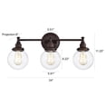 CHLOE Milo Transitional 3 Light Oil Rubbed Bronze Bath Vanity Fixture ...