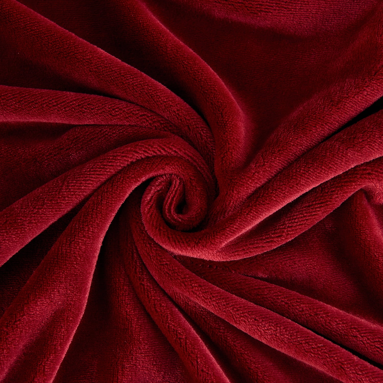 JML Fleece Bed Blankets Queen Burgundy - Soft Lightweight Plush Cozy Blanket Microfiber, 77"X81"