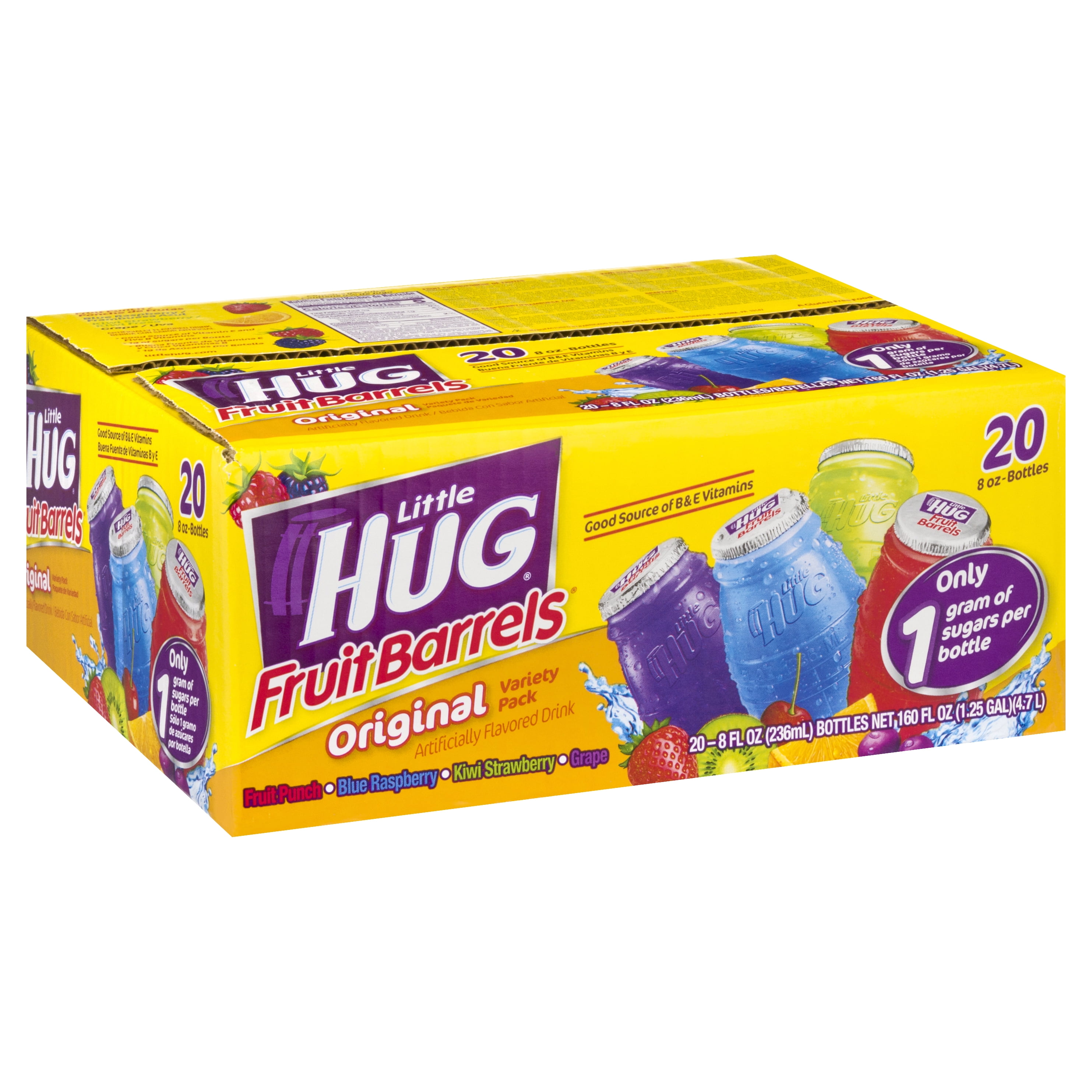 Little Hug Fruit Barrels Original 20 Count Variety Pack Fruit Drink - Walmart.com - Walmart.com