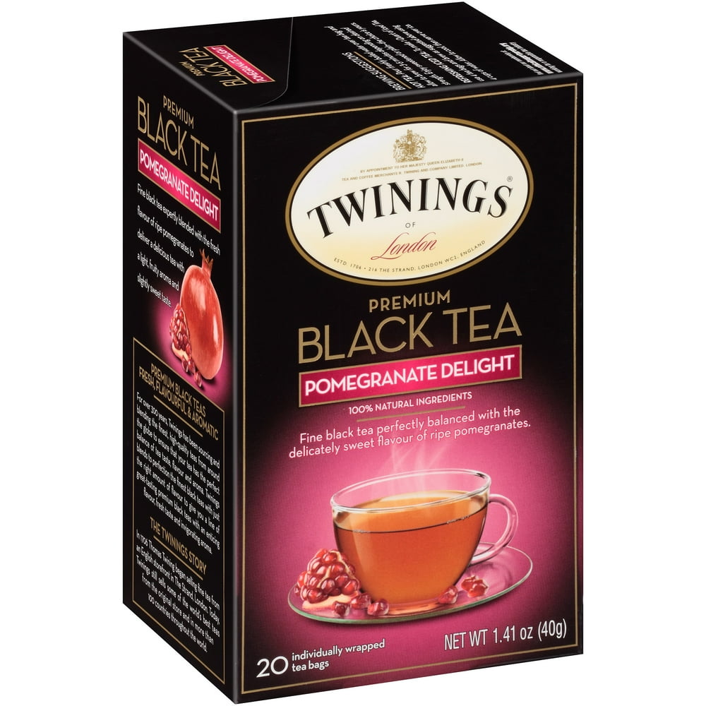 Twinings Pomegranate Delight Flavoured Black Bagged Tea, 20 Ct
