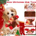 thumbnail image 2 of Juguetes navideños que chirrían con papel arrugado, juguetes de peluche interactivos para masticar con renos de peluche, regalos para cachorros, perros pequeños, medianos y grandes, 2 of 7