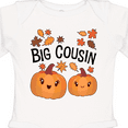 thumbnail image 4 of Inktastic Big Cousin Pumpkins with Fall Leaves Boys or Girls Long Sleeve Baby Bodysuit, 4 of 5