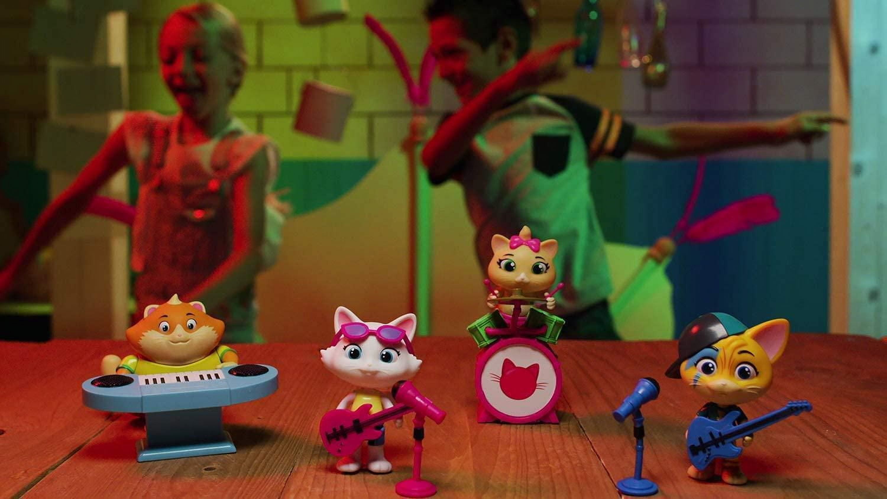 44 Chats - Les Mystichats - Figurine 3" Éclair  avec Guitare et Microphone