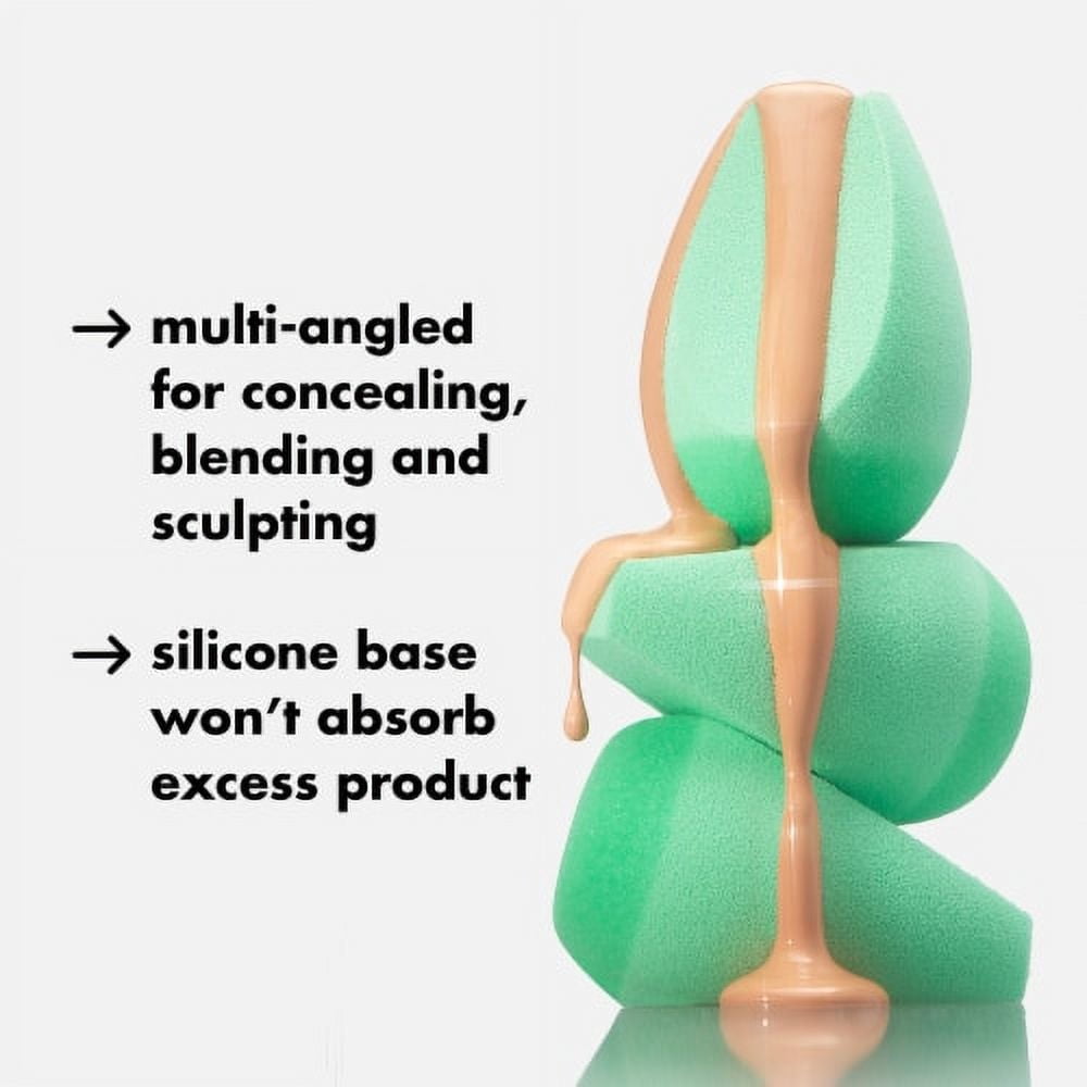 Pack of 2 - e.l.f. Angled Silicone Face Makeup Sponge 1 ct