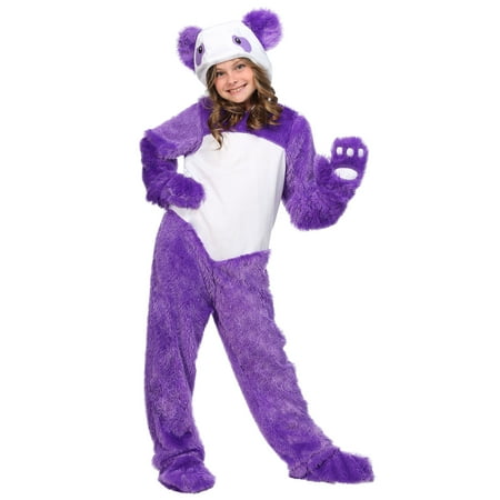Furry Purple Panda Girls Costume