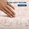 thumbnail image 3 of Hasoo Modern Washable Indoor Carpet 8' x 10' Pink Neutral Area Rug for Living Room Geometric Floral Pattern Non-slip polyester Room Decor Rug, 3 of 7