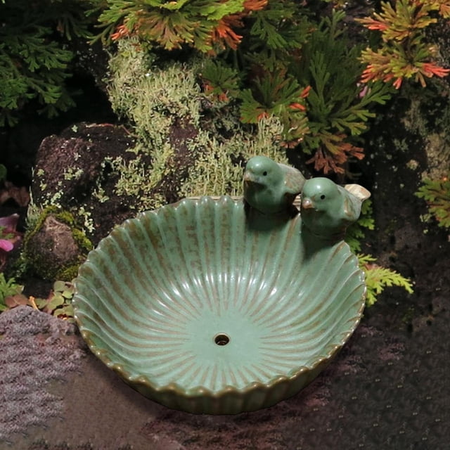 Nordic Bird Bowls Bird Flower Pot Ornamental Birdfeeder Station para Patio Con agujeros Sharpla Comedero para pájaros