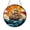 Acrylic 3.5 Inch, variant on Sailing Ship Ocean View Round Glass Style Art Accent, Nautical Circle Decor with Serene Coastal Atmosphere