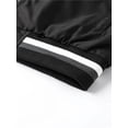 thumbnail image 5 of Stripe Edge Bomber Jacket, Men's Casual Stand Collar Zip Up Jacket For Spring Summer Outdoor, 5 of 5