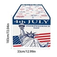 thumbnail image 3 of 72.04x12.99in Linen 4th Of July Table Runner Patriotic Stripe Farmhouses Rustics Independence Day Decor For Dining Table Kitchen Counter Multiple Patterns, 3 of 6