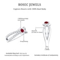 thumbnail image 5 of Rosec Jewels Lab Created Diamond Infinity Promise Ring with Lab Created Ruby - Minimalist Ring Ready to Gift for Valentines, 10K White Gold, US 5.00, 5 of 8