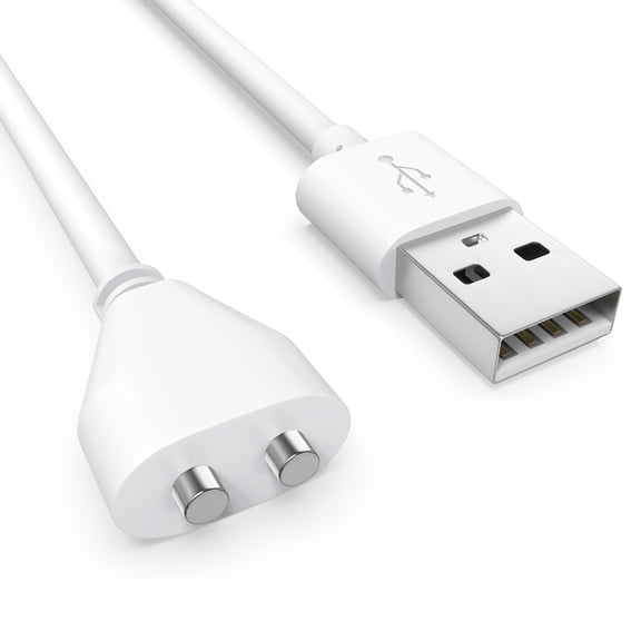 Sinoacc 2 Pin (6mm/0.24in) Magnetic Charger USB DC Cable Replacement Charging Cord - White