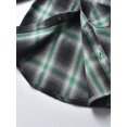 thumbnail image 4 of CAUYDY Kids Toddler Flannel Shirt Jacket Plaid Long Sleeve Lapel Button Down Shacket Baby Boy First Birthday Shirt Long Sleeve(L101-Green,12-18 M), 4 of 7