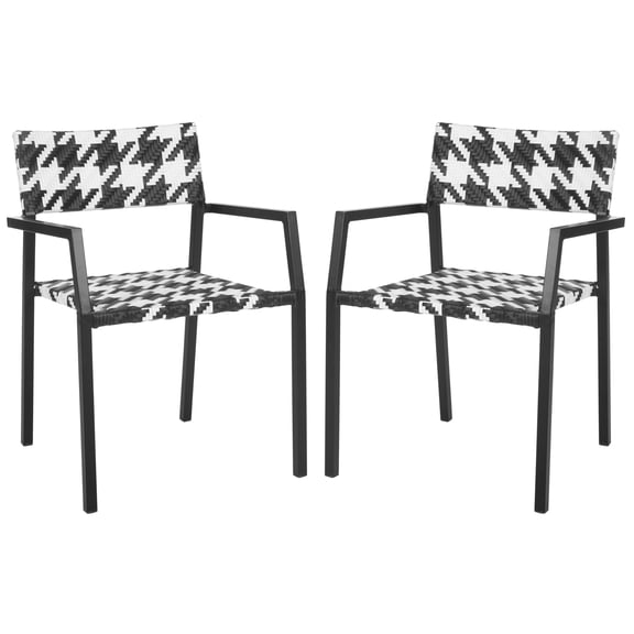 Safavieh Halden Indoor/Outdoor Modern Rattan Chair, Set of 2