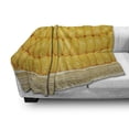 thumbnail image 3 of Health Soft Flannel Fleece Blanket, Corn Cob Stem with Raindrops Water Marks Mexican Vegetable Photo Artwork Image, Cozy Plush for Indoor and Outdoor Use, 50" x 70", Yellow and Cream, by Ambesonne, 3 of 6