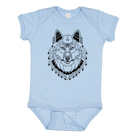 

Inktastic Tribal Wolf Head Gift Baby Boy or Baby Girl Bodysuit