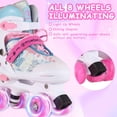 thumbnail image 3 of Roller Skates for Girls for Kids 4 Size for Children of Different Ages Adjustable Light up Roller Skate Wheels LED Luminous 35-38 Rollerskates, 3 of 8