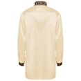 thumbnail image 4 of vastwit Kids Boys Indian Traditional Kurtan Top Silky Satin Long Sleeve Button Down Formal Dress Shirts Light Apricot 16, 4 of 5