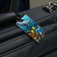 thumbnail image 2 of Coral Reef Ocean Scene Dolphin Turtle Shark Stingray Fish Luggage ID Tags Suitcase Carry-On Cards - Set of 2, 2 of 4