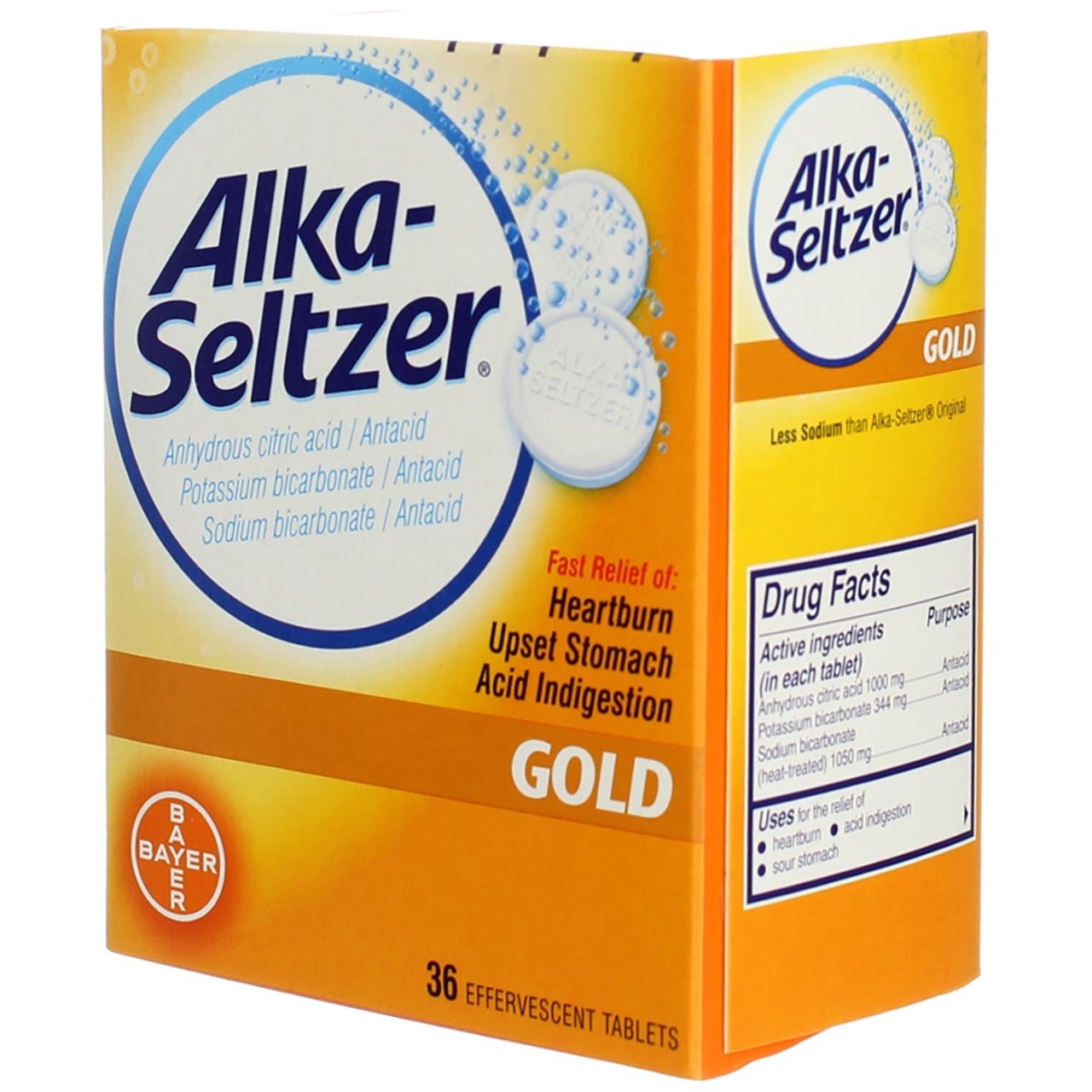 Alka-Seltzer Effervescent Tablets Gold 36 Tablets (Pack of 3) - image 5 of 6