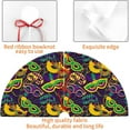 thumbnail image 4 of Mardi Gras Decorations Carnival Tree Skirt, Tree Mat Holiday Party Supplies Ornaments Indoor Outdoor Decorations 36 in, 4 of 6